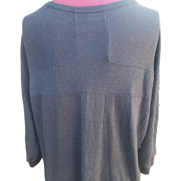 Nude Masahiko Maruyama Pullover Unisex Black Linen Knit - Picture 7 of 10